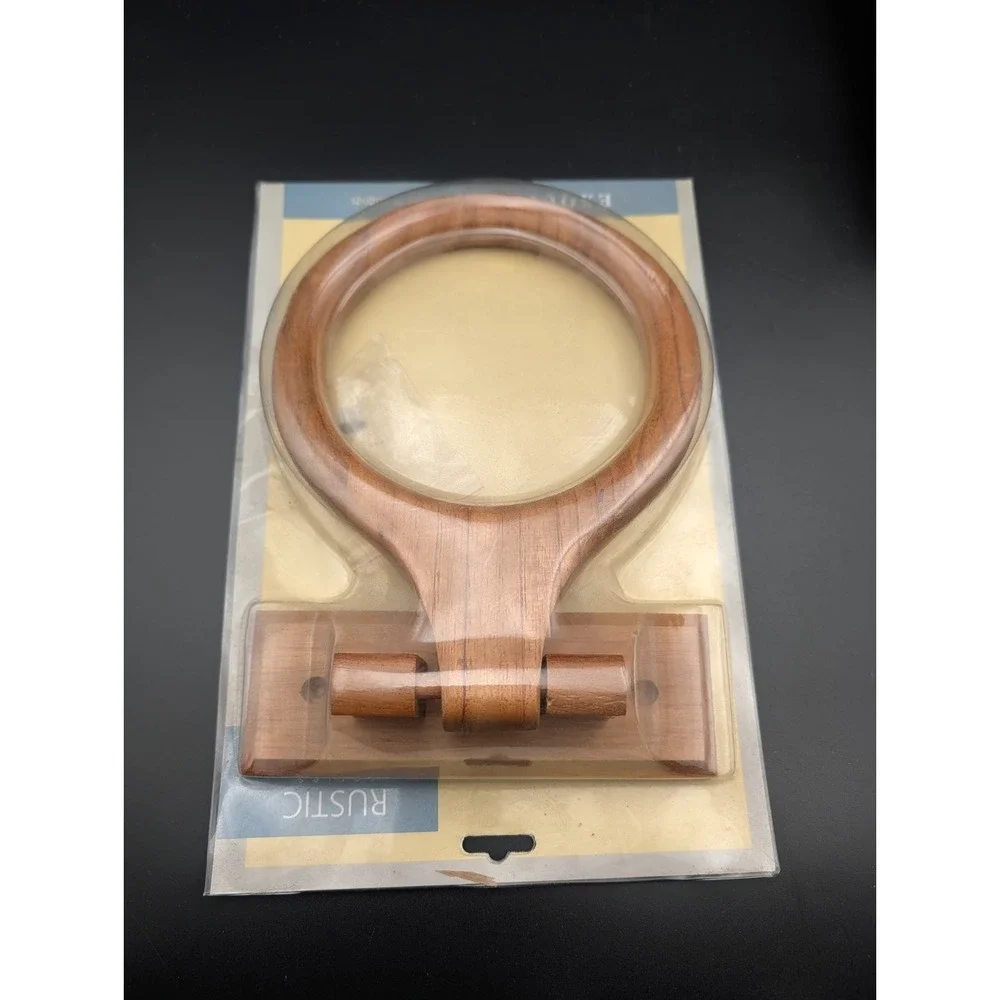 Vintage Towel Ring 9-1/4' Solid Wood Oak Exquisite Bathroom Kitchen Towel Holder